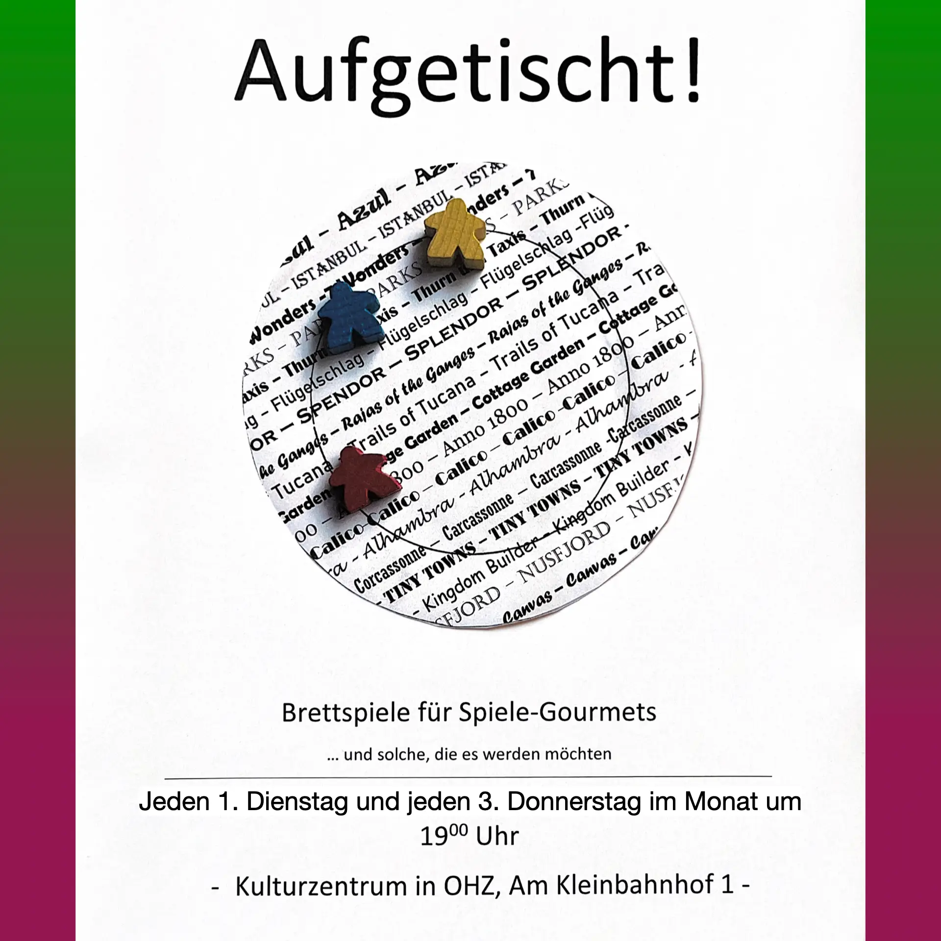 Aufgetischt! - Strategie-Spieleabend